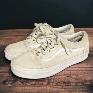 Vans Classic Canvas Skating Shoes Mens 5 Womens 6.5 Triple White Low Top Sneaker